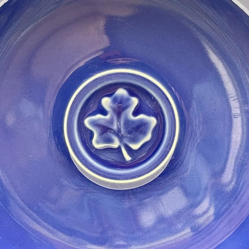 GUC S/2 Dansk Soup/Pasta Bowls, Stoneware, "Craftmark Denim", Leaf, 9 1/2" D - Picture 4 of 14